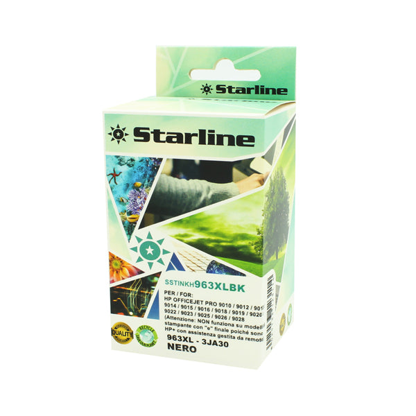 STARLINE - JRHP963B - Starline - Cartuccia Ink Compatibile per HP 963 XL - Nero - 58ml