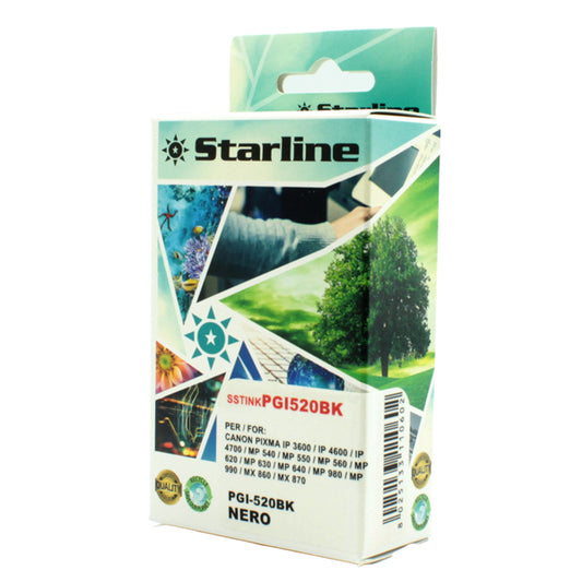 STARLINE - JNCA520B - Starline - Cartuccia ink - per Canon - Nero - PGI-520 -  2932B001 - 19,4ml