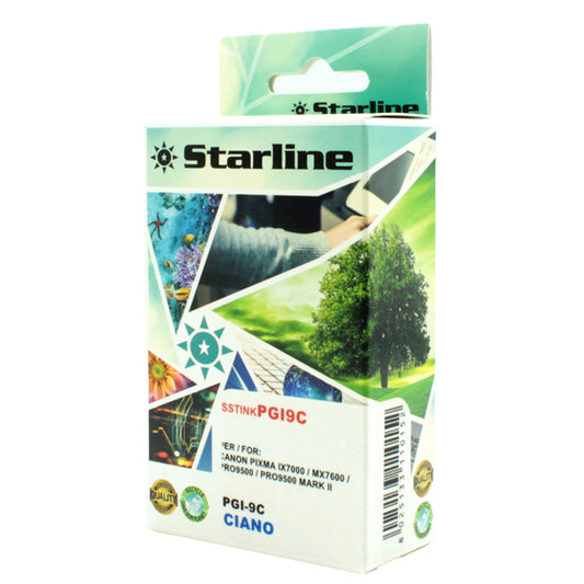 STARLINE - JNCA9C - Starline - Cartuccia ink - per Canon - Ciano - PGI9 CY - 1035B001 - 13,4ml