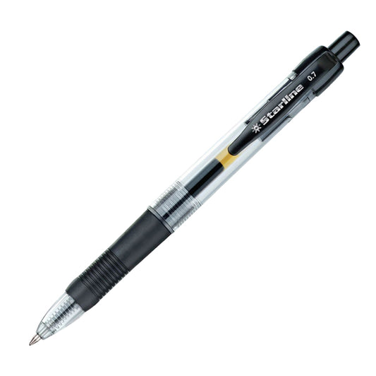 STARLINE - STL1208 - Penna a sfera a scatto con inchiostro gel  - punta fine 0,7mm - nero - Starline