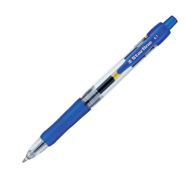 STARLINE - STL1209 - Penna a sfera a scatto con inchiostro gel - blu - punta fine 0,7mm - Starline
