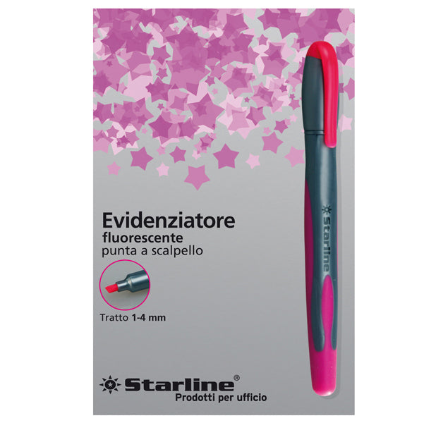 STARLINE - STL1640 - Evidenziatore a penna - punta scalpello - tratto da 1,0-4,0mm - fucsia - Starline
