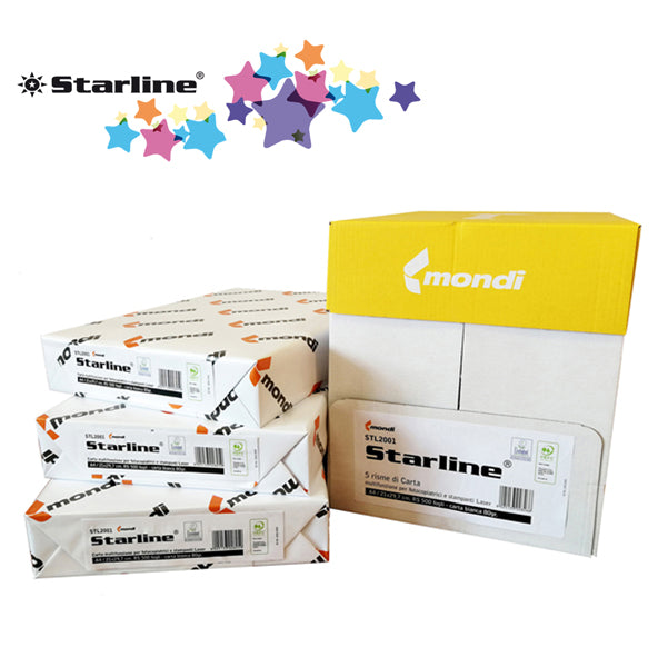 STARLINE - STL2003 minipallet - Carta bianca Starline in mini pallet - A4 - 80 gr - bianco - Starline - risma 500 fogli - ordine max 1 mini pallet da 50 risme