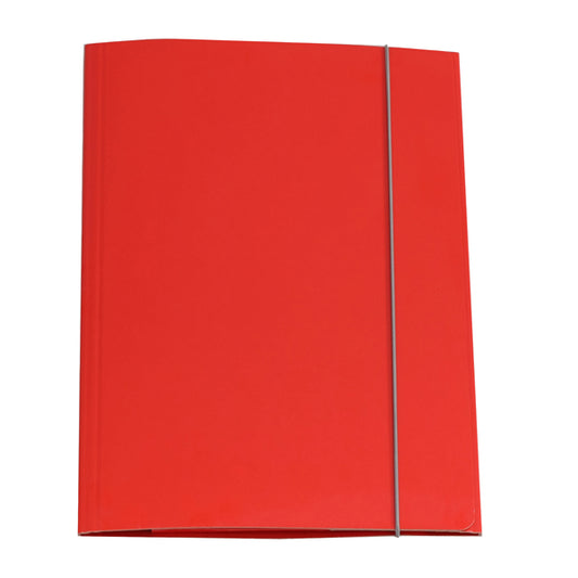 STARLINE - OD0032LBXXXAE02 - Cartellina con elastico - cartone plastificato - 3 lembi - 25x34 cm - rosso - Queen Starline