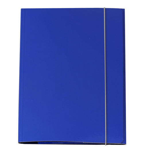 STARLINE - OD0032LBXXXAE01 - Cartellina con elastico - cartone plastificato - 3 lembi - 25x34 cm - blu - Queen Starline