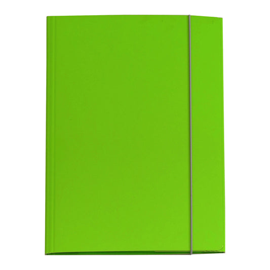 STARLINE - OD0032LBXXXAE20 - Cartellina con elastico - cartone plastificato - 3 lembi - 25x34 cm - verde prato - Queen Starline