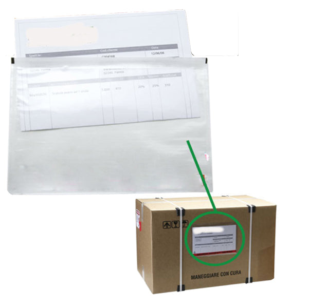 STARLINE - 3035 - Busta portadocumenti - adesiva - 31 x 22 cm - Starline - conf. 100 pezzi