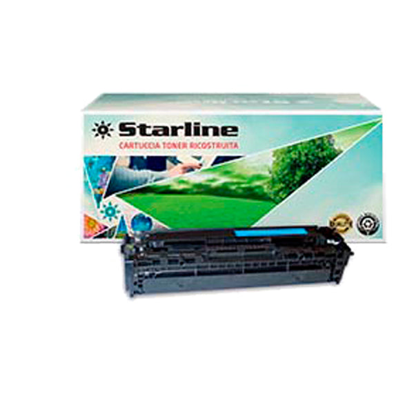 STARLINE - K15414TA - Starline - Toner Ricostruito - per HP 128A - Ciano - CE321A - 1.300 pag