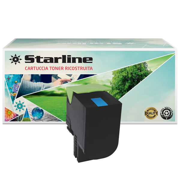 STARLINE - K15823TA - Starline - Toner Ricostruito - per Lexmark - Ciano - 70C2HC0 - 3.000 pag