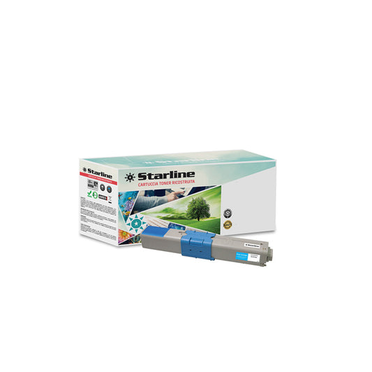 STARLINE - K15678TA - Starline - Toner Ricostruito - per Oki - Ciano - 44469706 - 2.000 pag