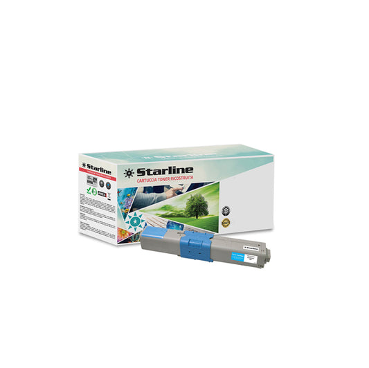 STARLINE - K18018TA - Starline - Toner Ricostruito - per Oki - Ciano - 44973535 - 1.500 pag