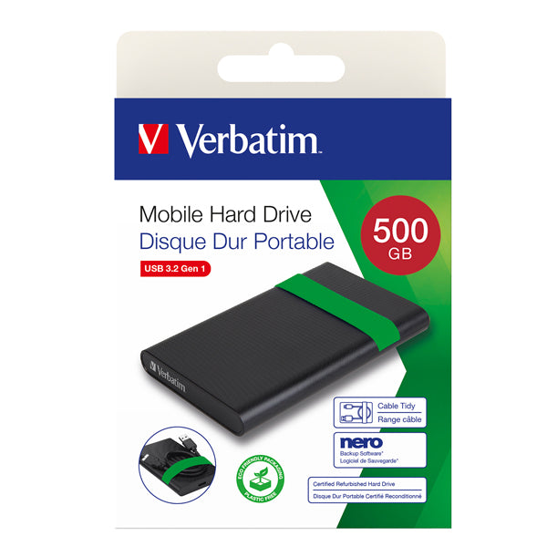 VERBATIM - 053111 - HARD DISK PORTATILE RICONDIZIONATO USB3.2 GEN 1 500GB - VERB053111 -  Conf. da 1 Pz.