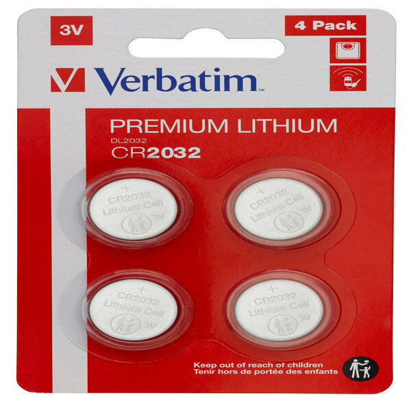VERBATIM - 49533 - Verbatim - Blister 4 MicroPile a pastiglia CR2032 - litio - 49533 - 3V