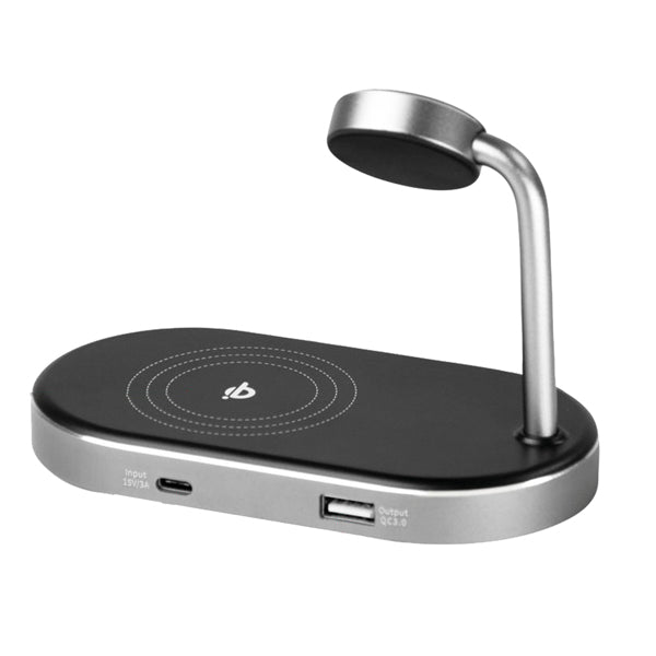 VERBATIM - 49556 - Verbatim - Supporto di ricarica 3-in-1 - WCS-02 - ricarica via cavo e wireless