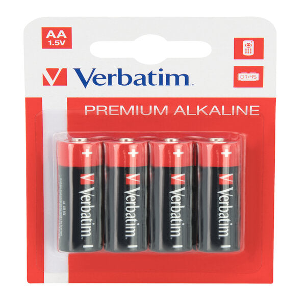 VERBATIM - 49921 - Verbatim - Scatola 4 Pile alkaline stilo AA - 49921
