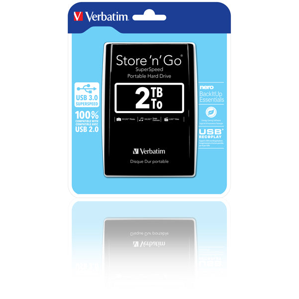 VERBATIM - 53177 - Verbatim - Hard disk portatile Store 'N'Go Usb 3.0 - Nero - 53177 - 2TB