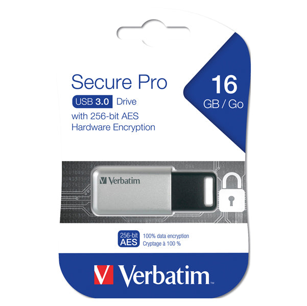 VERBATIM - 98664 - Verbatim - Usb secure data pro drive - per PC  Mac - 98664 - 16GB