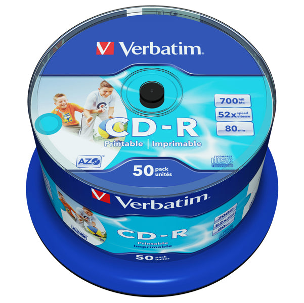 VERBATIM - 43438 - Verbatim - Scatola 50 CD-R Bulk Data Life Plus - spindle 1X-52X - 43438 -700MB