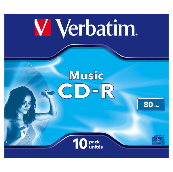 VERBATIM - 43365 - Verbatim - Scatola 10 CD-R Music Live It serigrafato - colorato - 43365 - 80min