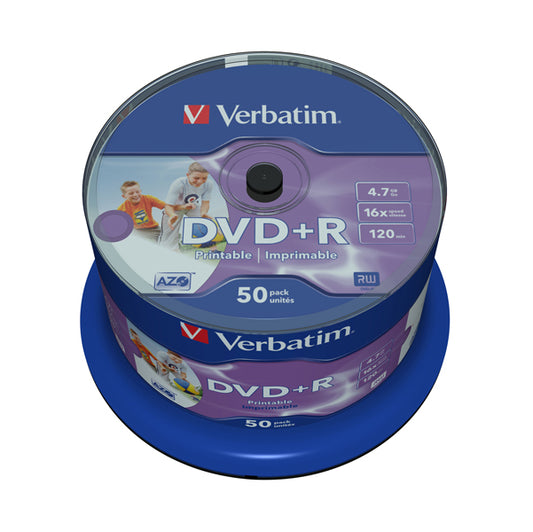 VERBATIM - 43512 - Verbatim - Scatola 50 DVD+R - stampabile - 43512 - 4,7GB