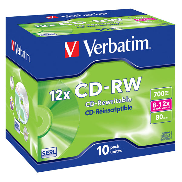 VERBATIM - 43148 - Verbatim - Scatola 10 CD-RW DataLife Plus - 8X-10X - serigrafato - 43148 - 700MB