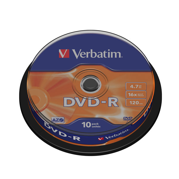 VERBATIM - 43523 - Verbatim - Scatola 10 DVD-R - serigrafato - 43523 - 4,7GB