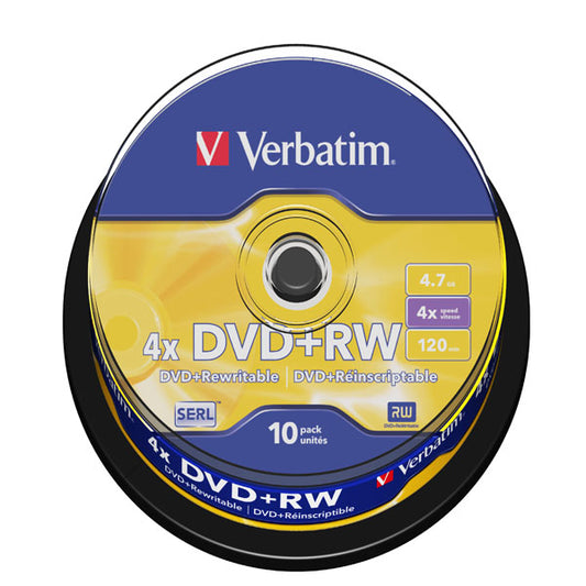 VERBATIM - 43488 - Verbatim - Scatola 10 DVD+RW - 43488 - 4,7GB