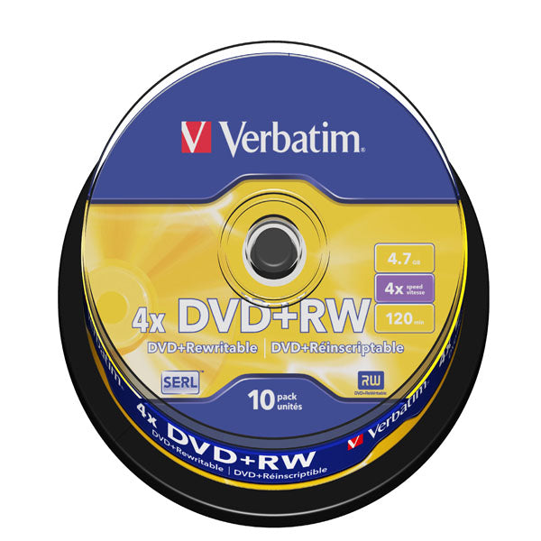 VERBATIM - 43488 - Verbatim - Scatola 10 DVD+RW - 43488 - 4,7GB
