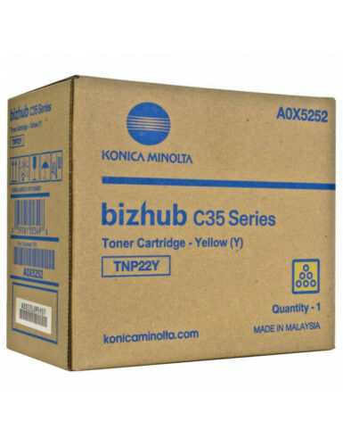 Toner ORIGINALE TNP22Y GIALLO per stampante KONICA MINOLTA BIZHUB+ 35 5000 PAG